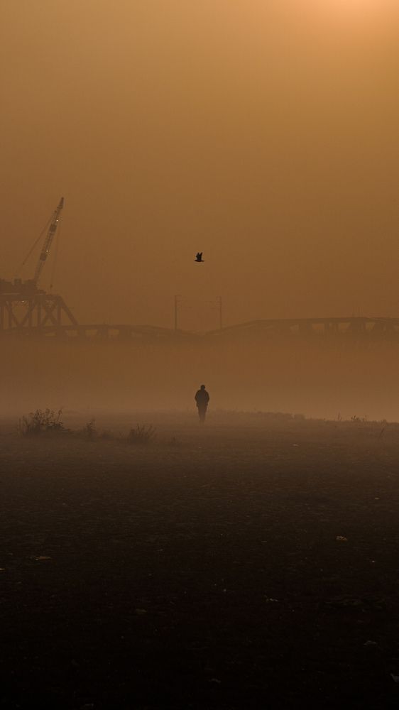 Waliking in solitude