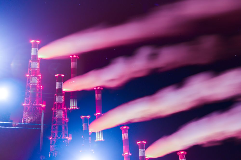 Chimneys in the factory district