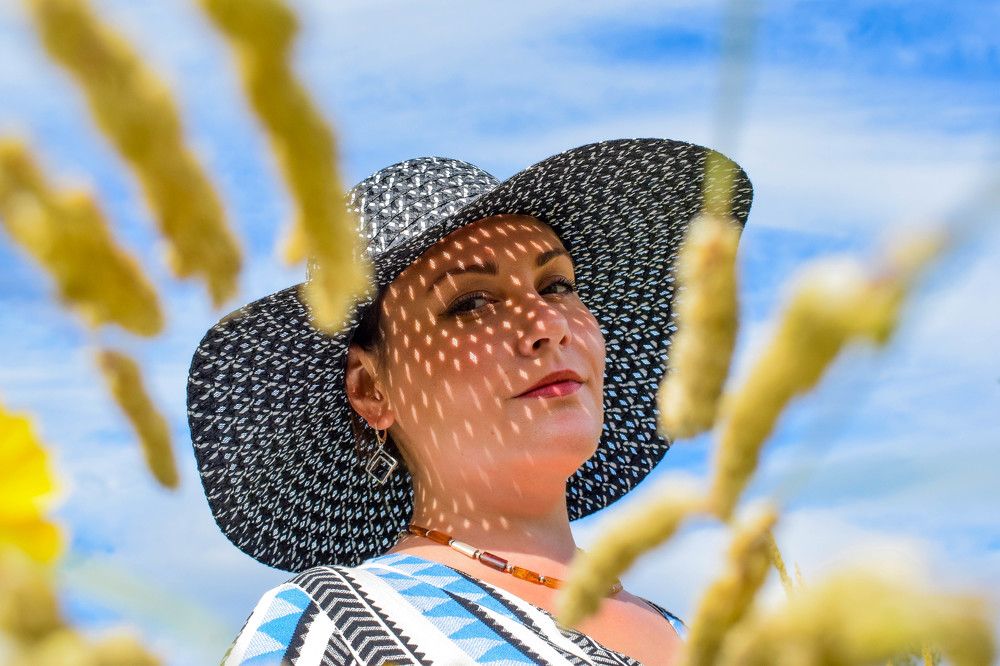 Woman in a wheat field