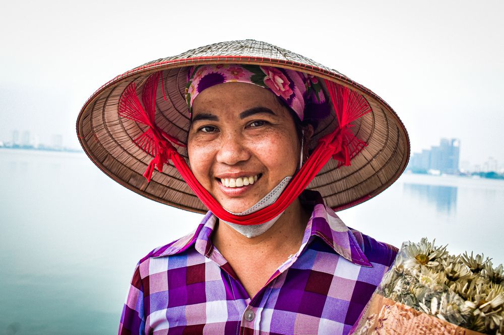 Vietnamese Flower Vendor