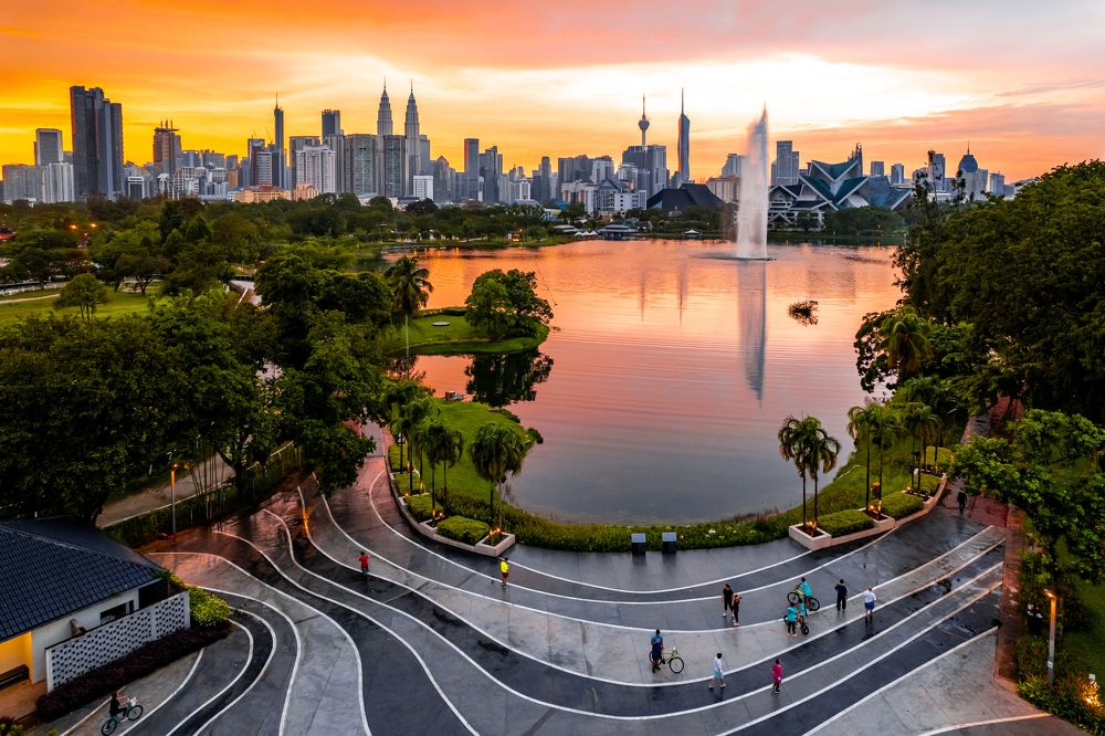 The beauty of Kuala Lumpur City Morning Scenery.