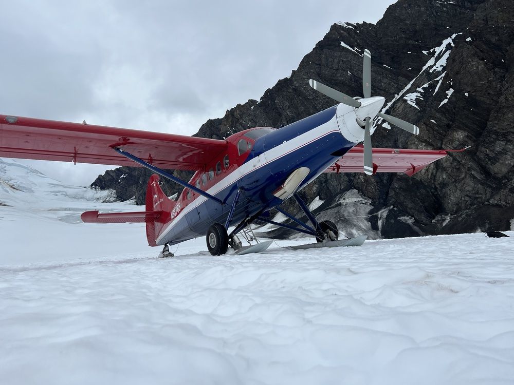 Glacier landing, Alaska