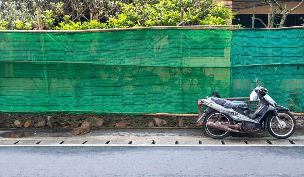Motorcycle on the road