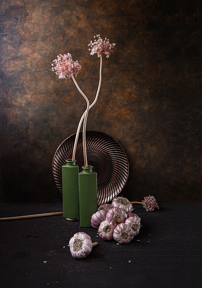 чеснок - вершки и корешки