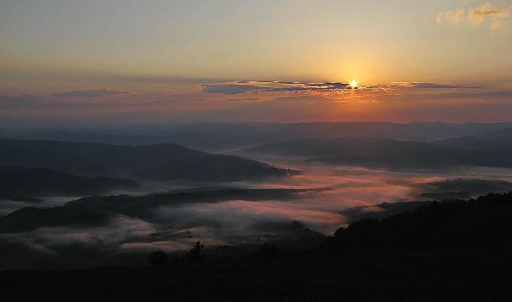 Утро в горах.