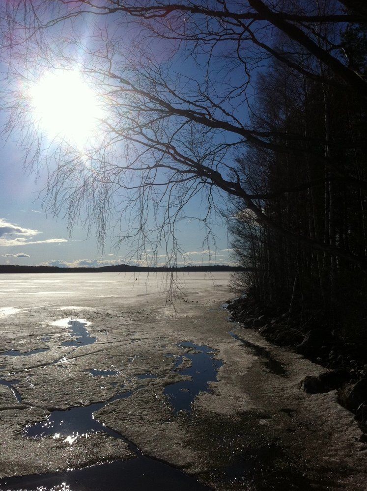 Озеро весной