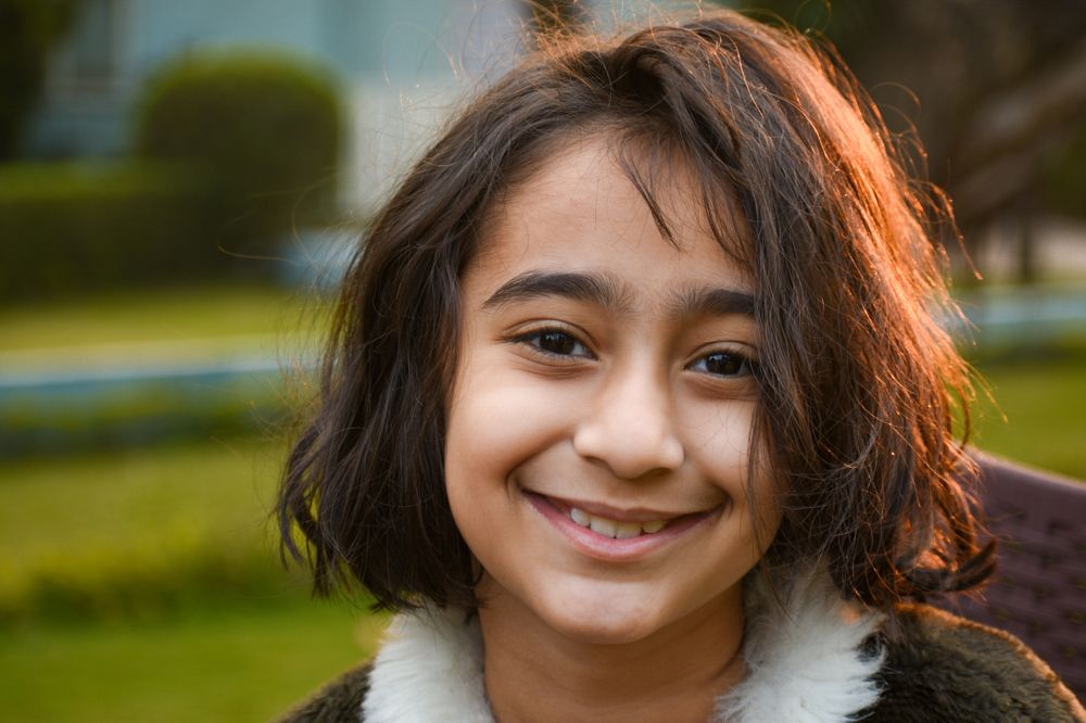 Child Portrait with Nature Rim Light