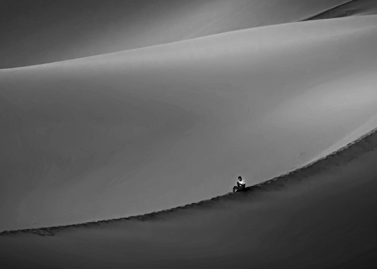 man and desert