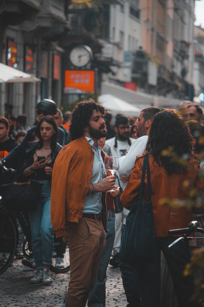 Daily street life of Milan