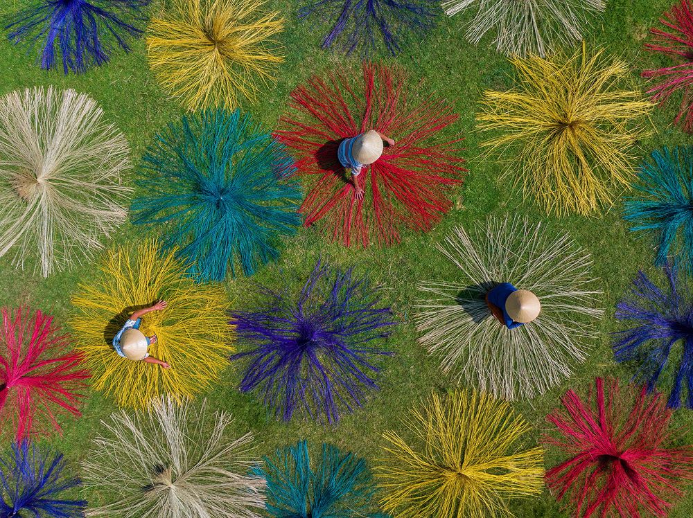 Sedge mat making in Vietnam