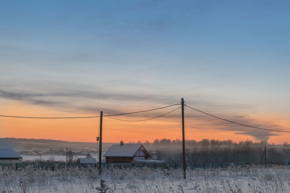 Уральские морозы в деревне