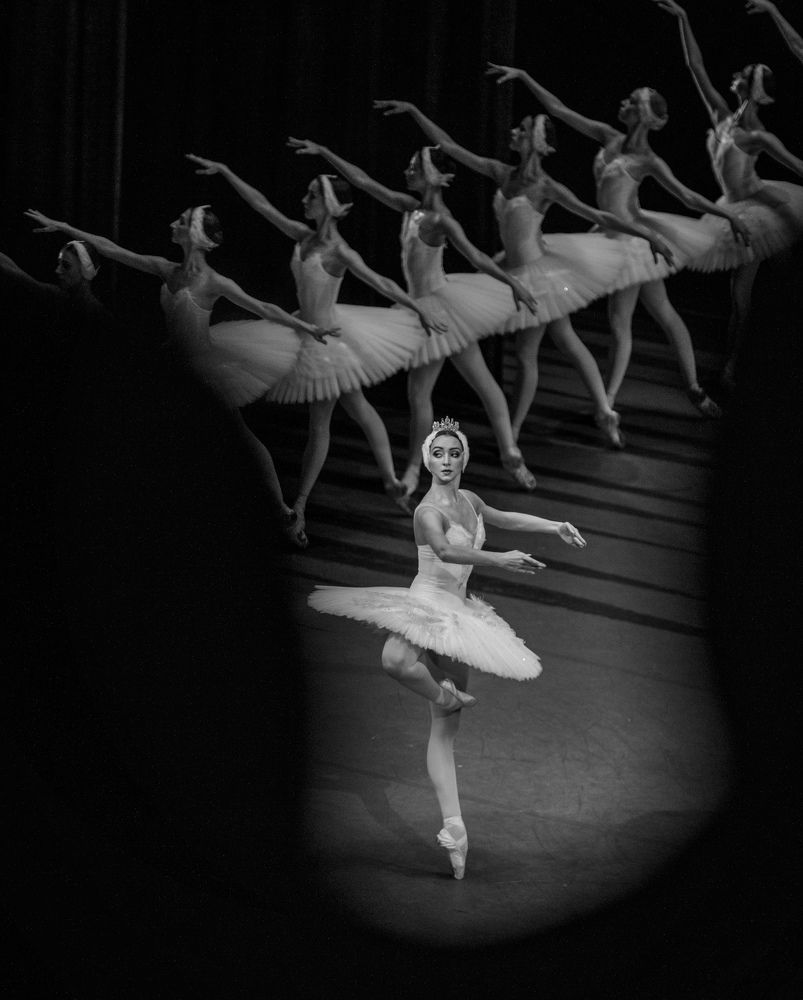 Ballet hidden shoot through the backs and heads