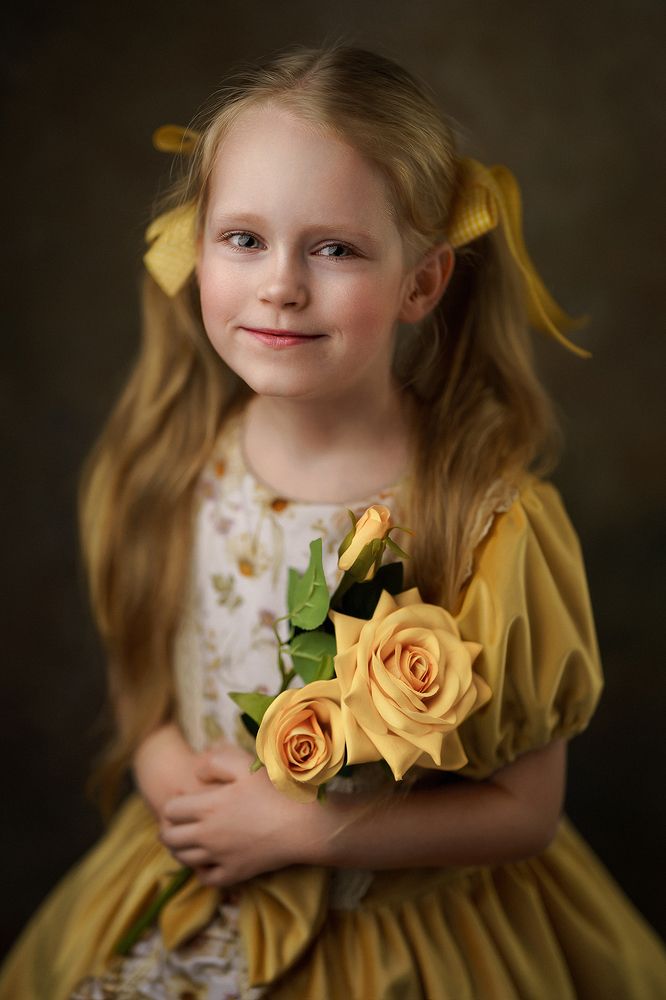 Girl with a yellow rose