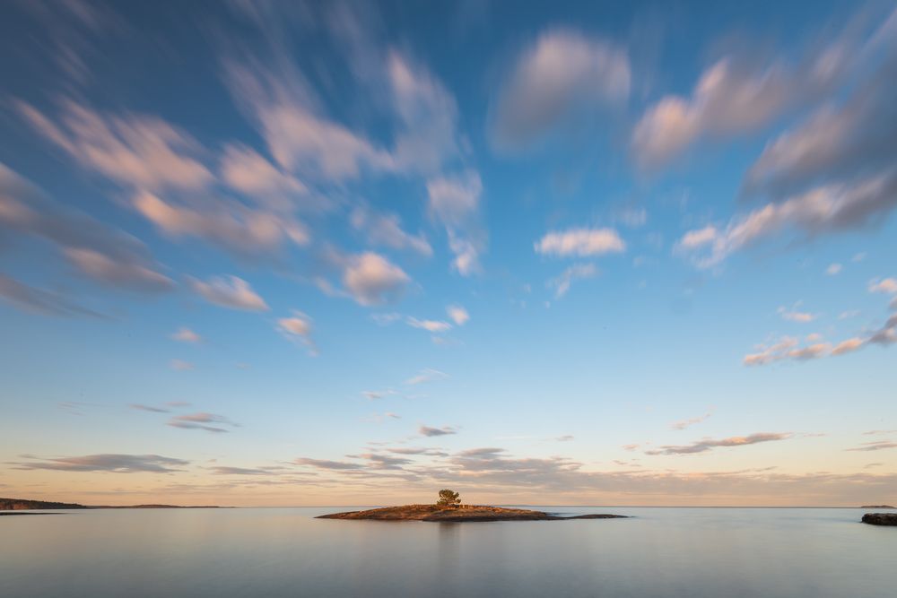 Разлёт облаков на длинной выдержке