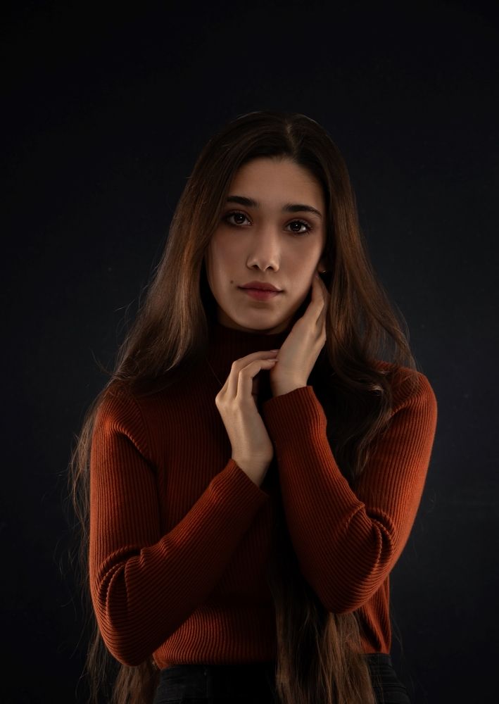 A long brown hair girl