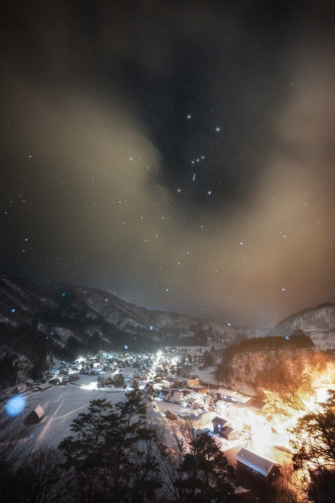Orion on a snowy night