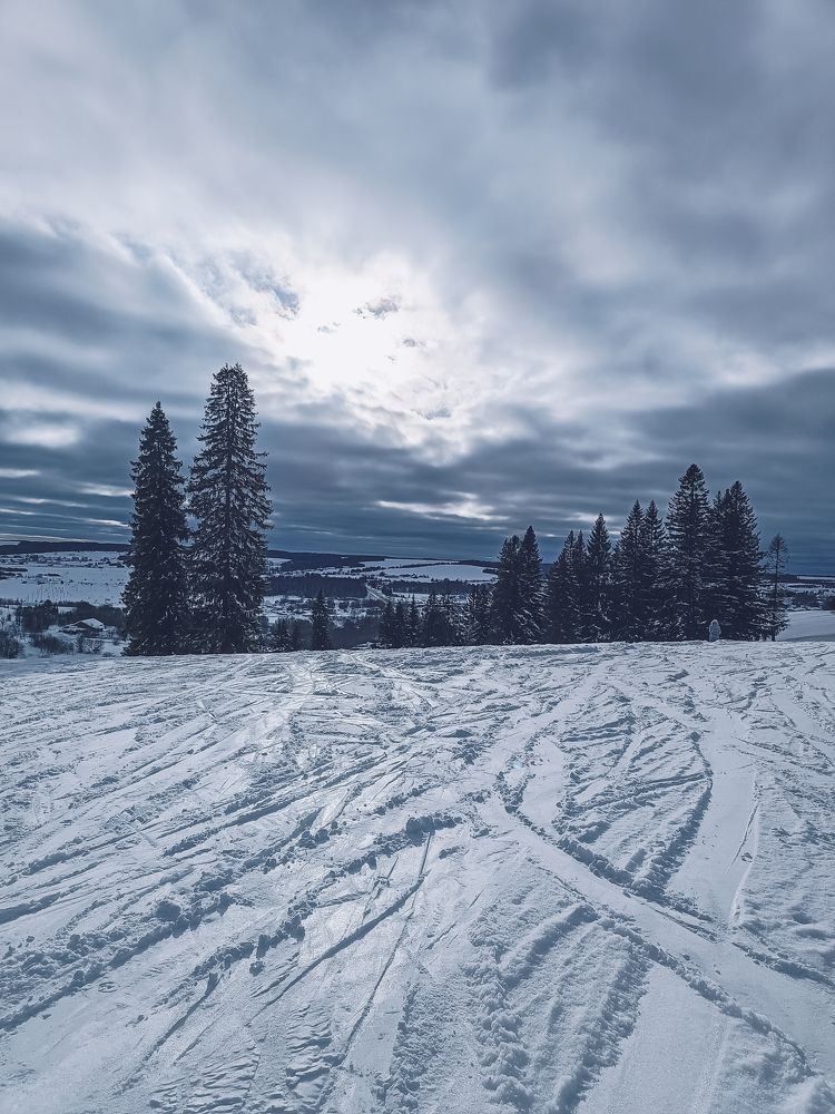 Прекрасный день для лыж.