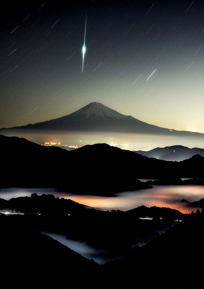 Starry skies of the four seasons in Japan