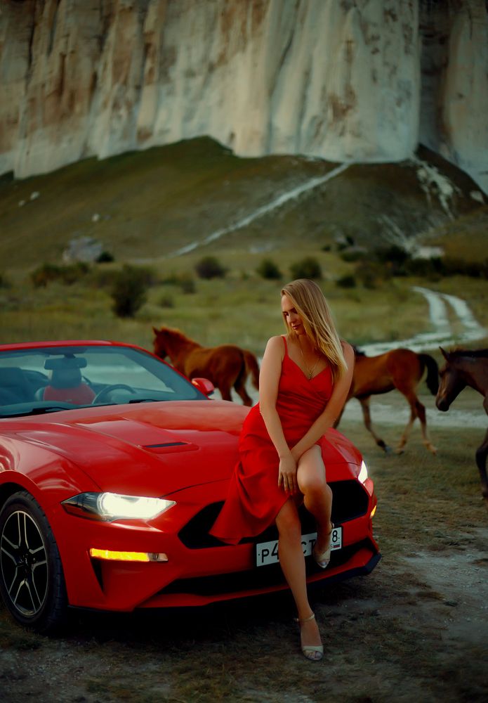 Гора и мустанги