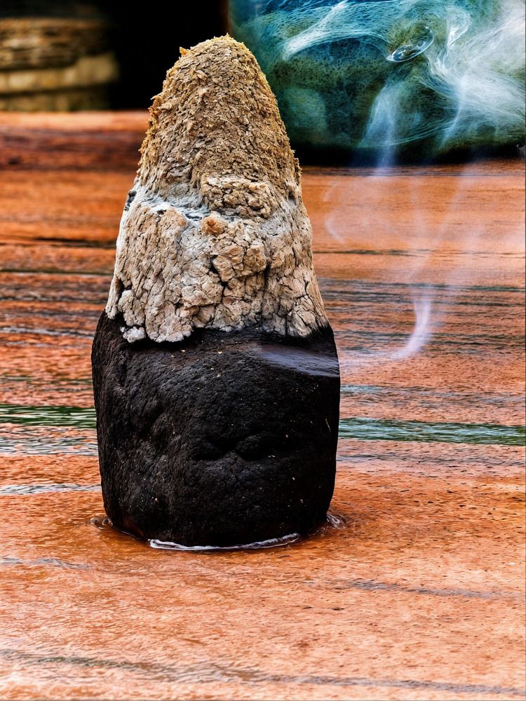 Incense stick burning