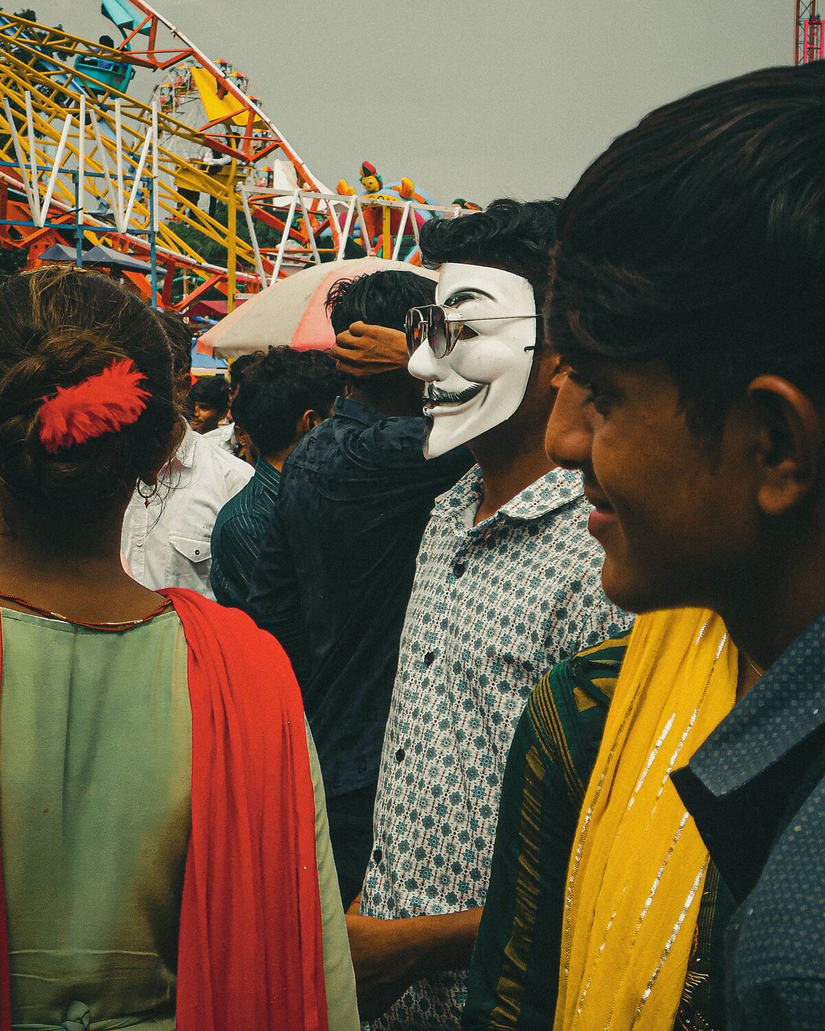 The joker enjoying tarnetar fair.
