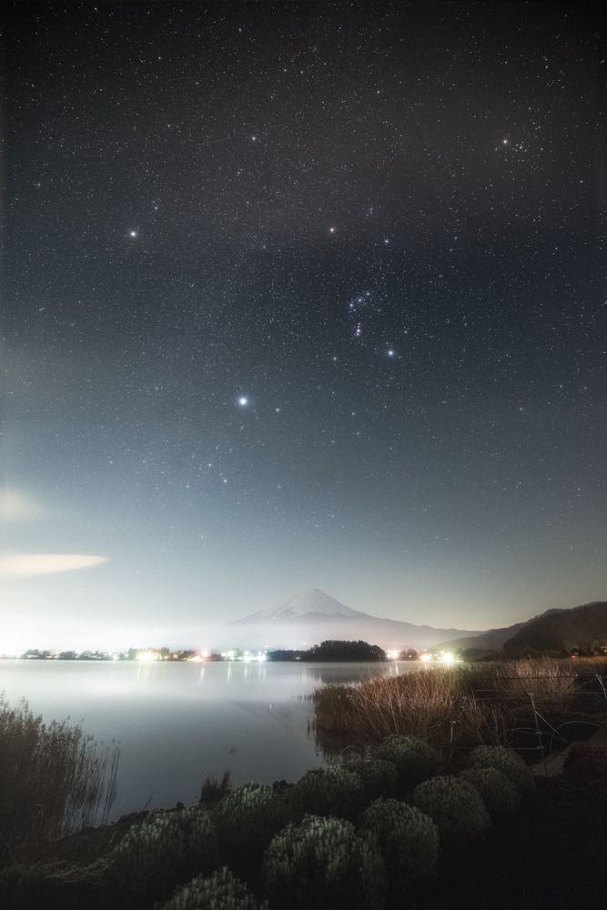 Starrysky with Mt.Fuji in Japan