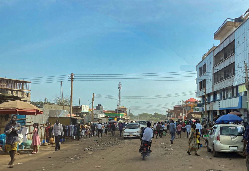 African city street life