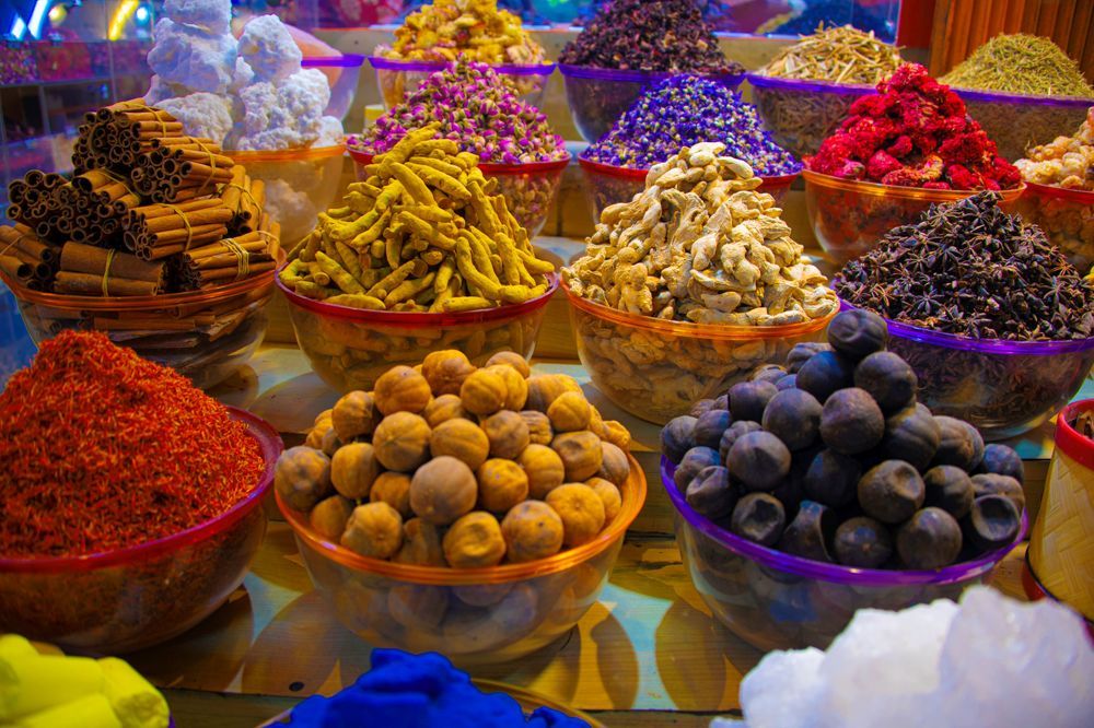 exotic spices at a market
