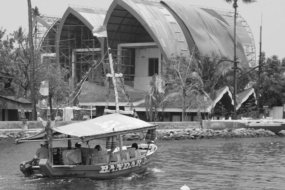 Bandar Djakarta wooden boats around the coast of Jakarta