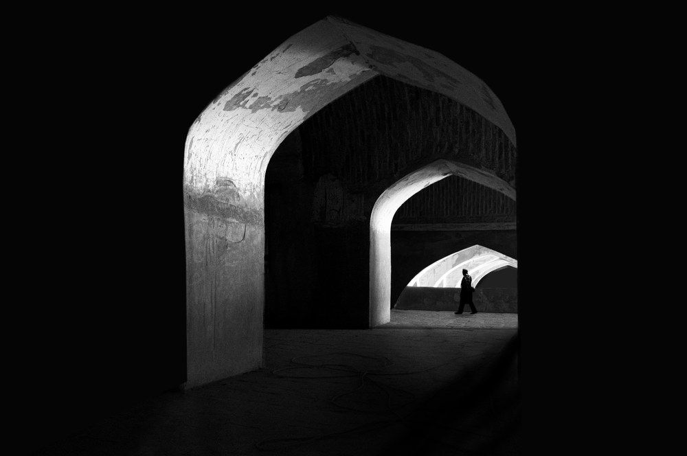 Passing under the arches