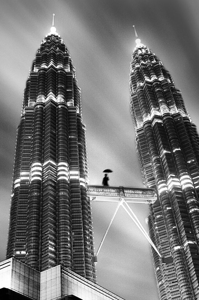 A man under the umbrella