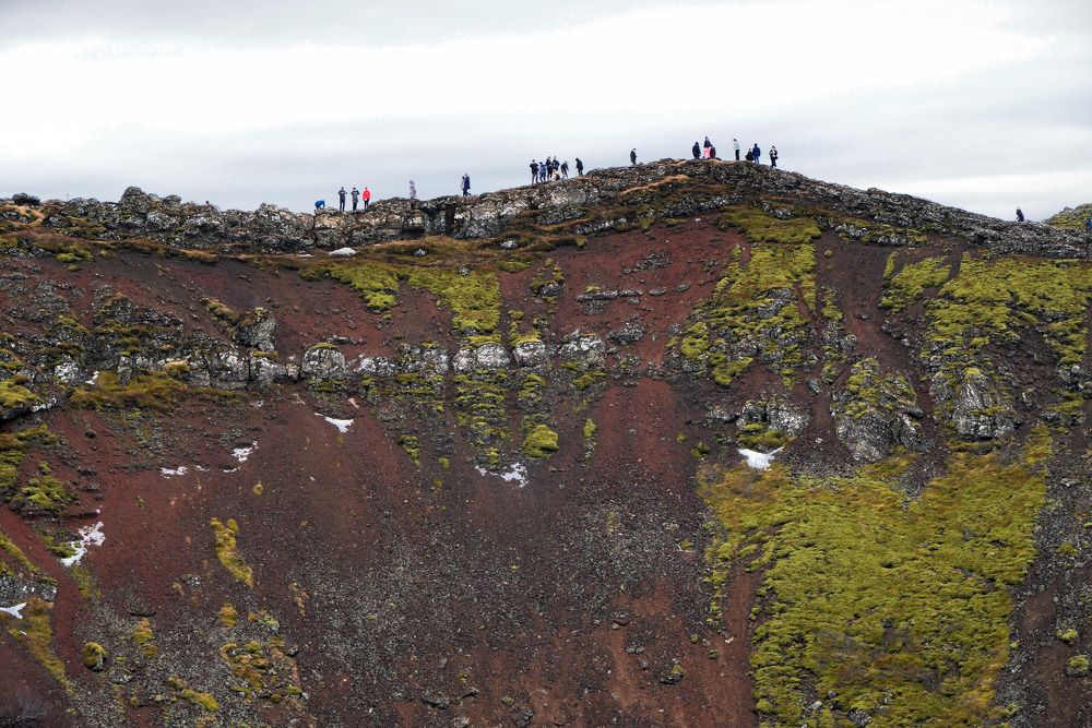 On the edge of the caldera