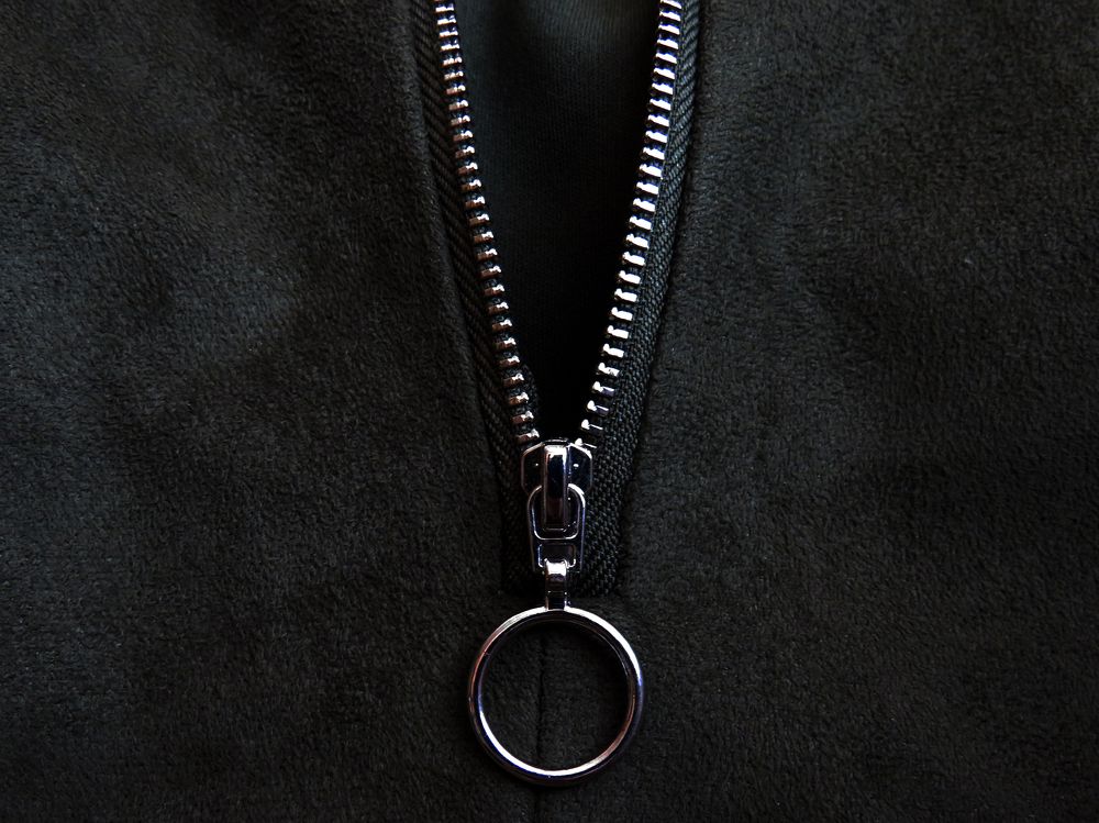 Fastener on the skirt close-up