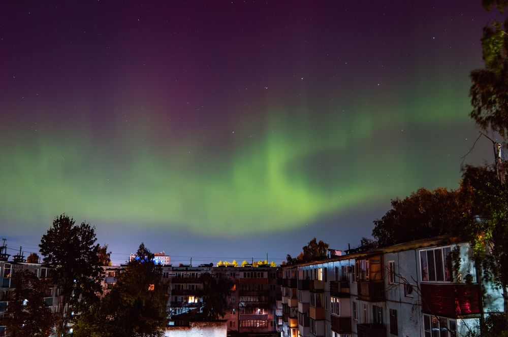 Northern Lights over Pskov 25.09.2023 Part 1