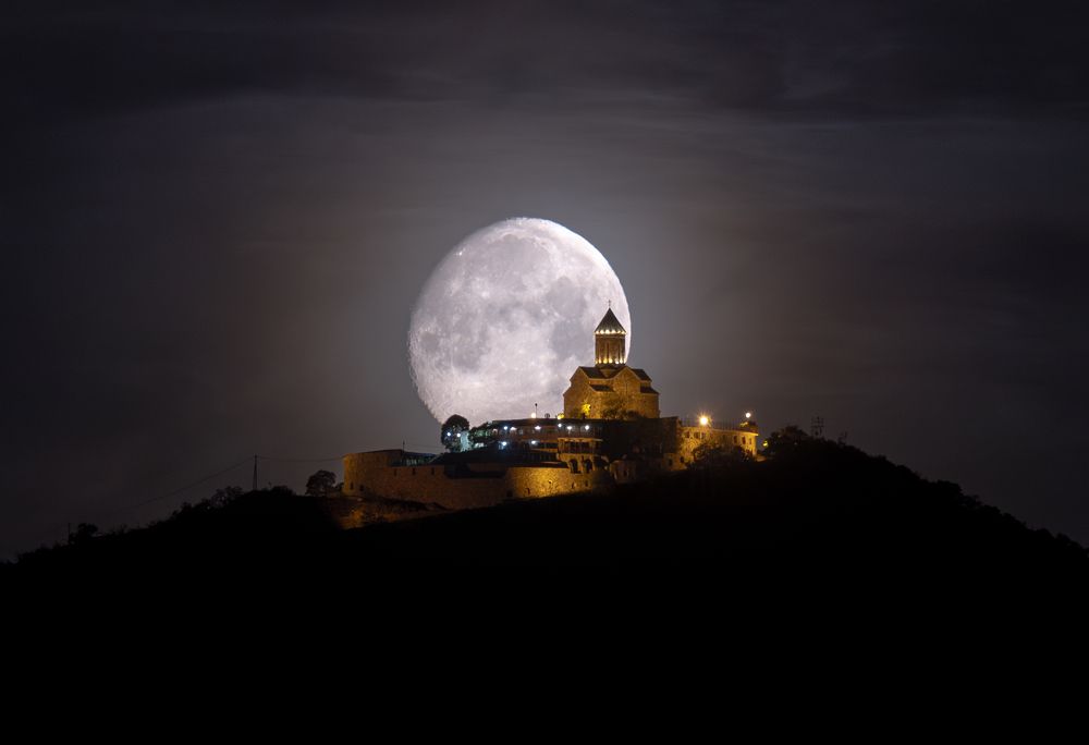Full Moon over Saint Peter and Paul Monastery