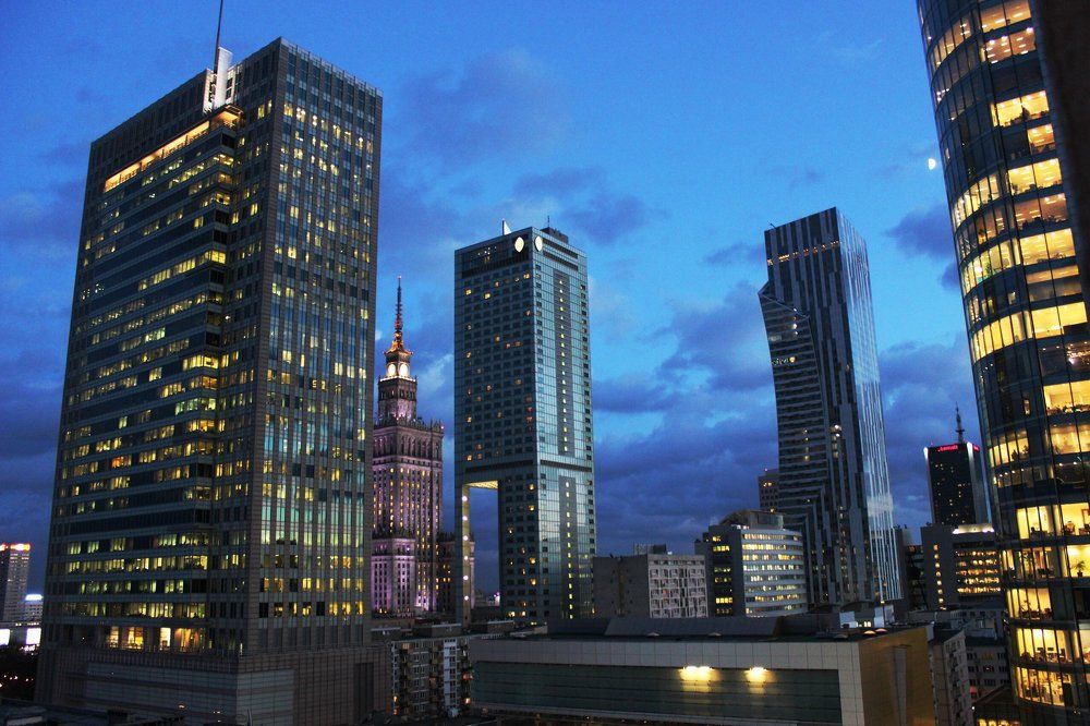 Варшава в сумерках