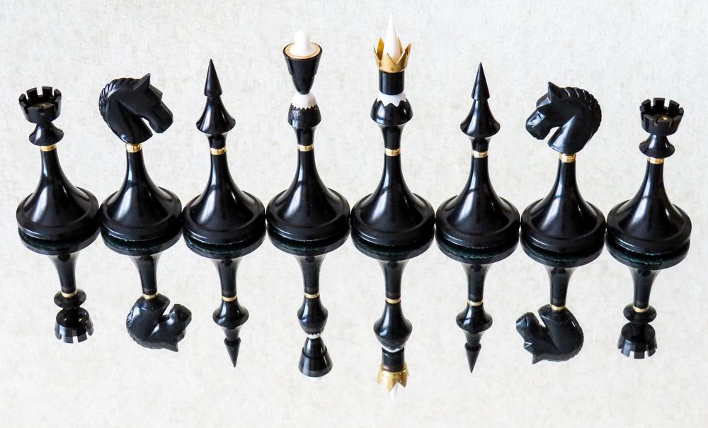 Black chess pieces