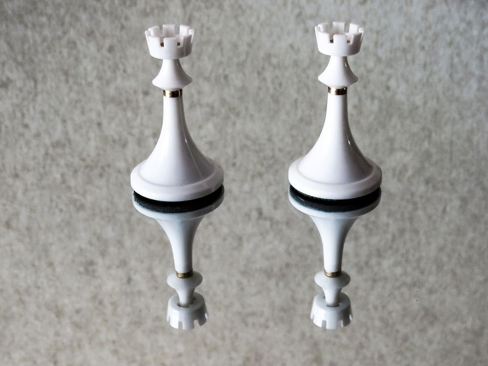 White chess pieces elephants