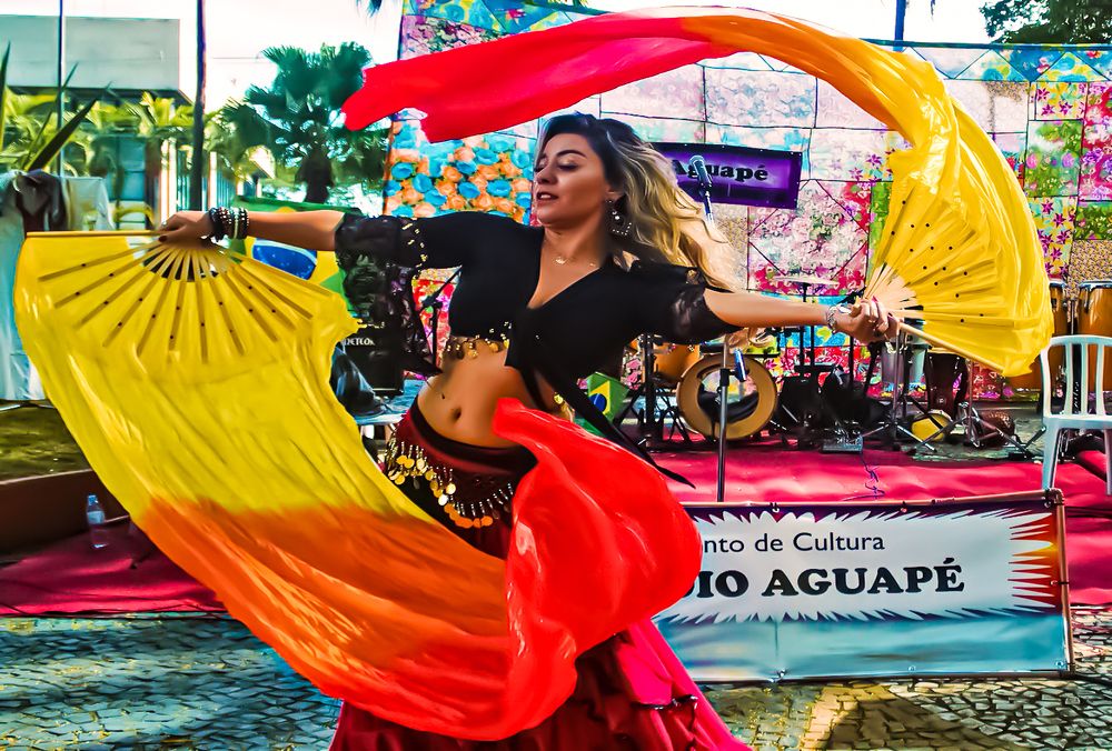 Bellydancer at a square