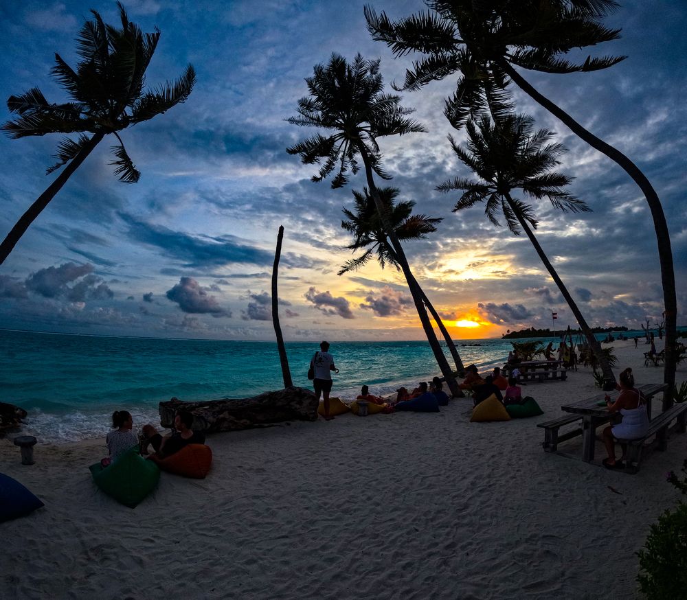 Закат на Мальдивах