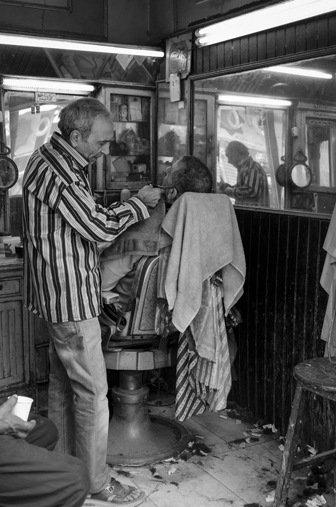 Shaving in the morning