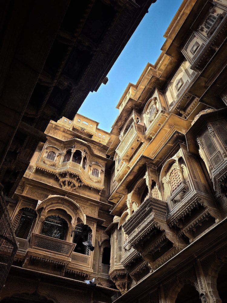 Upper view of Haveli in Rajasthan