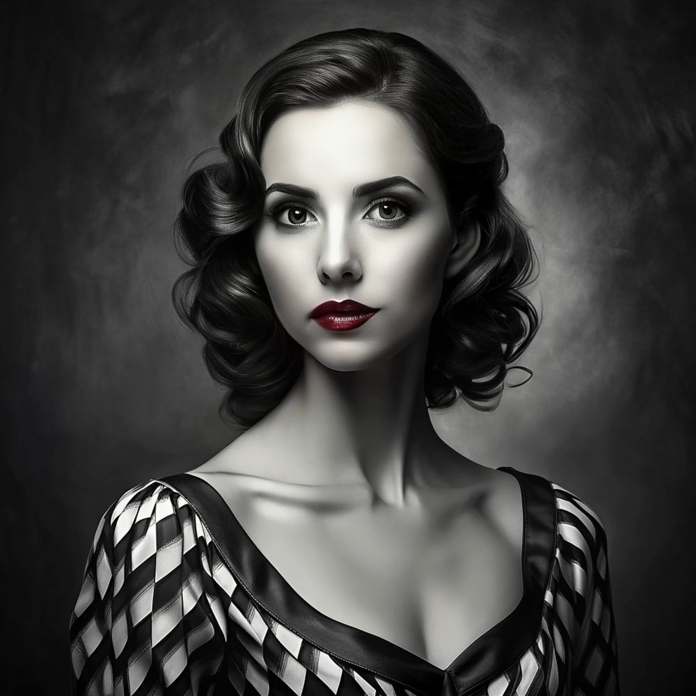 Портрет женщины в стиле нуар