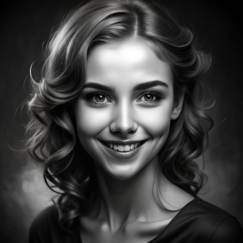 Портрет улыбающейся девушки