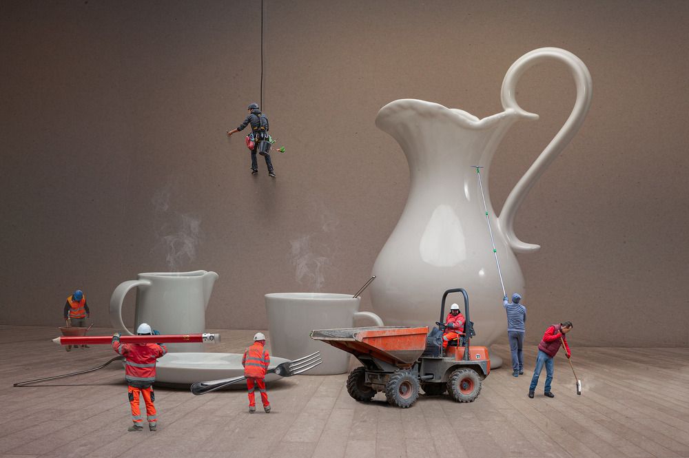 In the morning after coffee