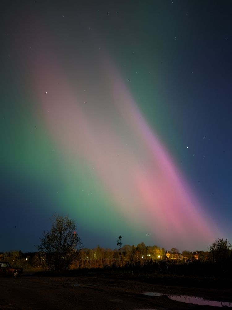 Northern lights. Without filters