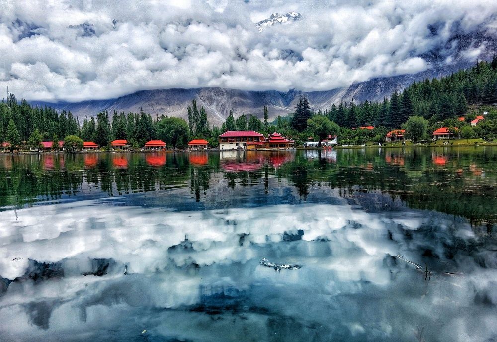 View of Shangrilla resort in clouds