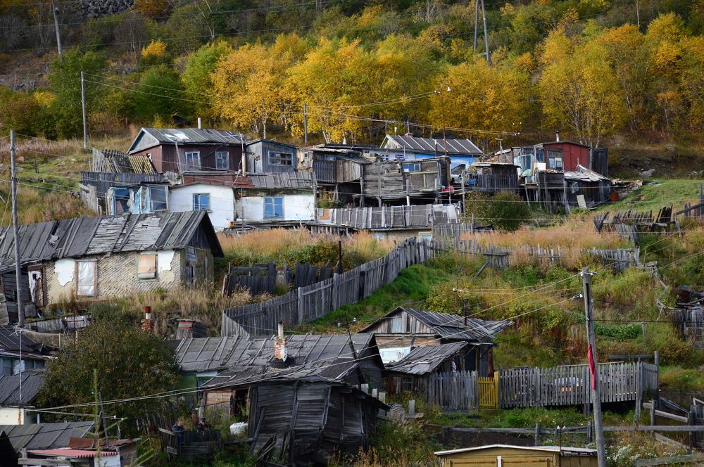 Магадан. Здесь были бараки