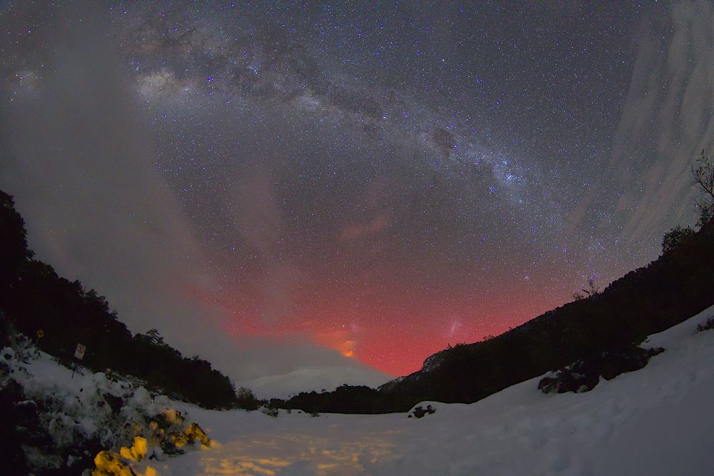 Vía Láctea y Aurora Austral