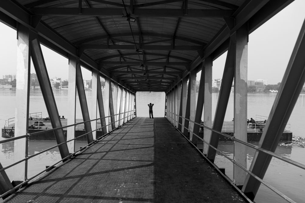 The man in the jetty